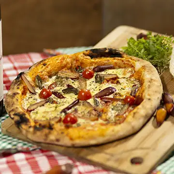Pizza de pinhão da Queijaria Sapori Italiani